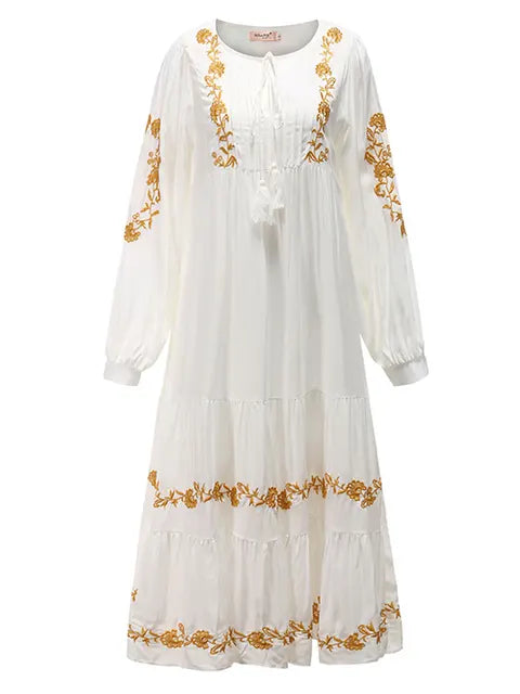 FCP Embroidery Loose Dress - flowerchildpeople Clothing Co