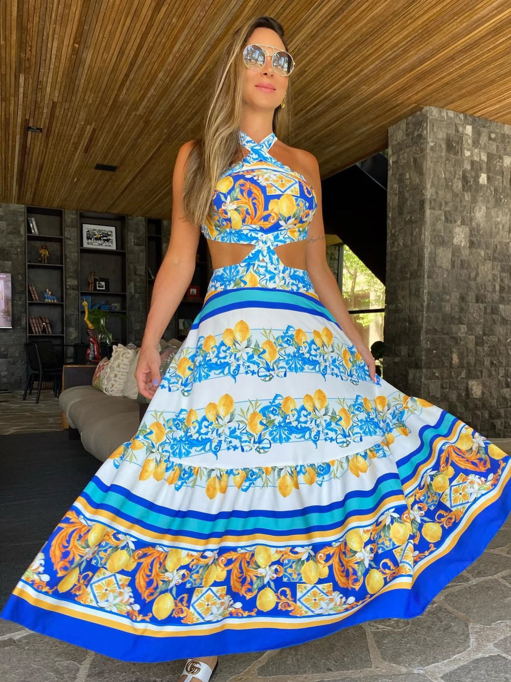 FCP Sleeveless Backless Naked Waist Long Dress - flowerchildpeople Clothing Co
