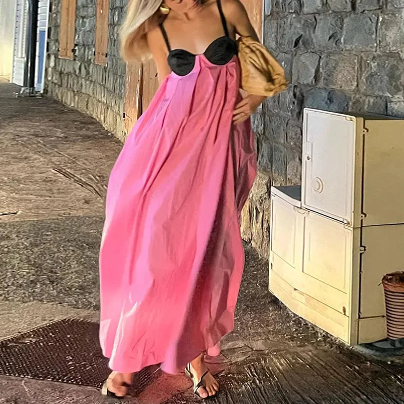 FCP Backless Loose Slip Long Dress - flowerchildpeople Clothing Co